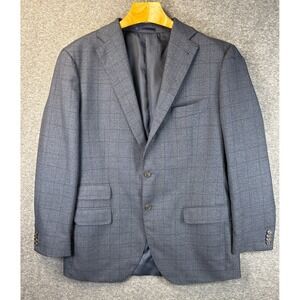 Proper Cloth Drago‎ S130s Italian Wool Blazer Plaid Melange Size 42 100% Merino